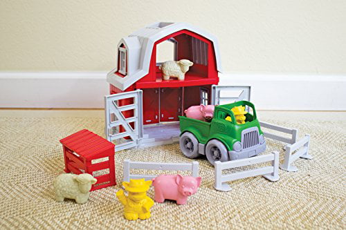 Green Toys Farm Playset， 100% Recycled Plastic， for Unisex Child Ages 2+