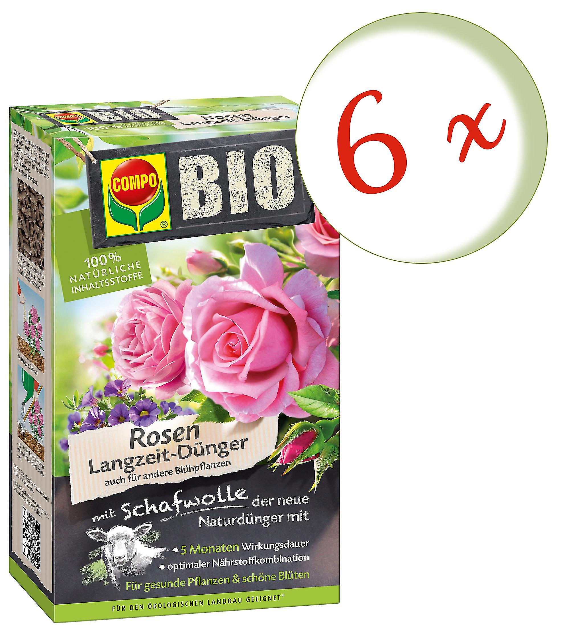 6 x COMPO BIO long-term dwellers with sheep's wool， 750 g