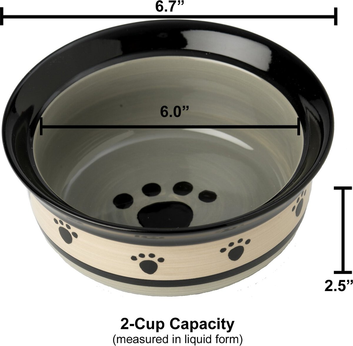 PetRageous Designs Metro Deep Ceramic Dog and Cat Bowl