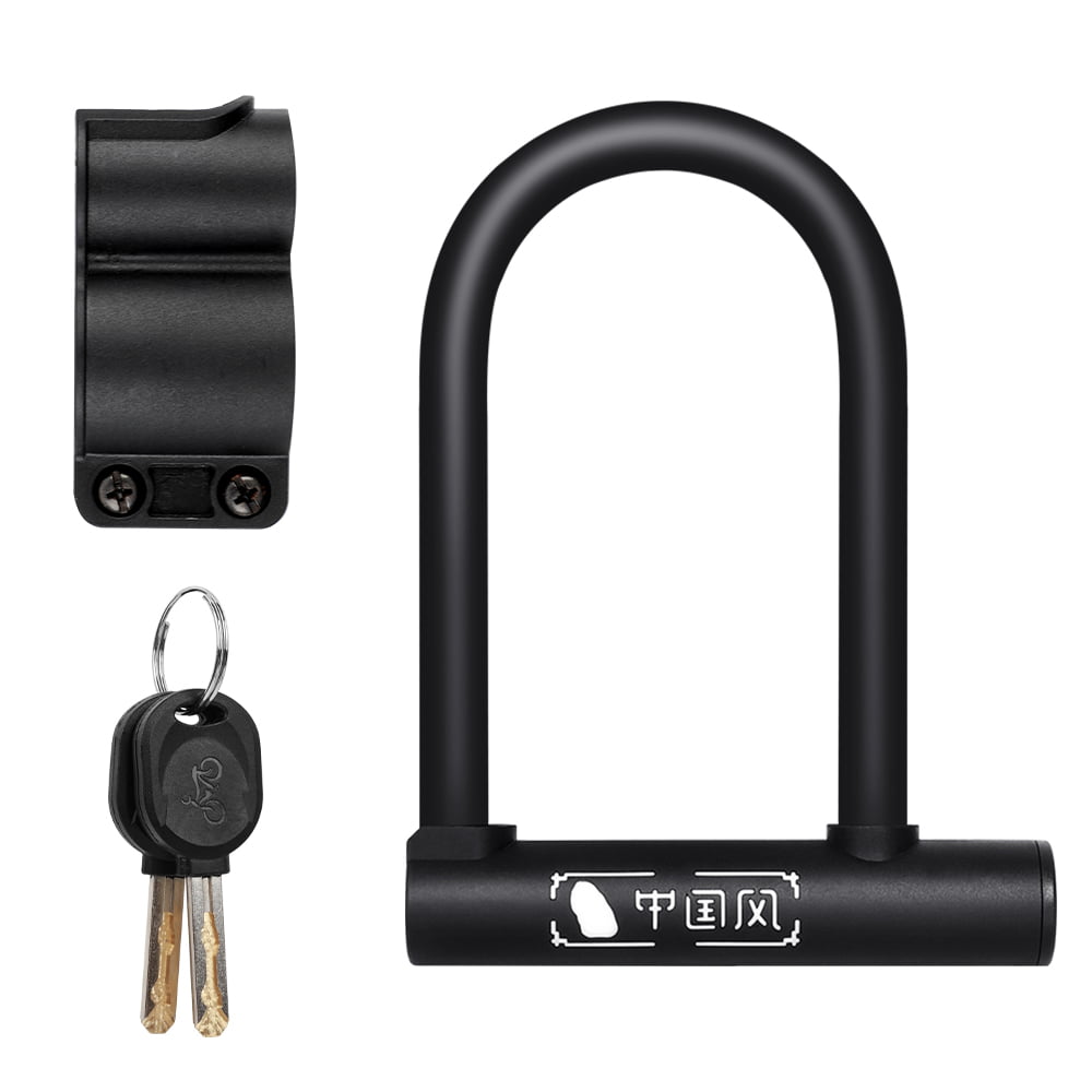 WEST BIKING Bicycle U Lock MTB Road Bike Wheel Lock 2 Keys -theft Safety Motorcycle Scooter Cycling Lock Bicycle Accessories