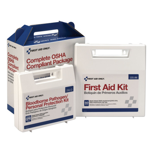 First Aid Only First Aid Kit for 50 People， 229 Pieces， ANSI/OSHA Compliant， Plastic Case (228CP)