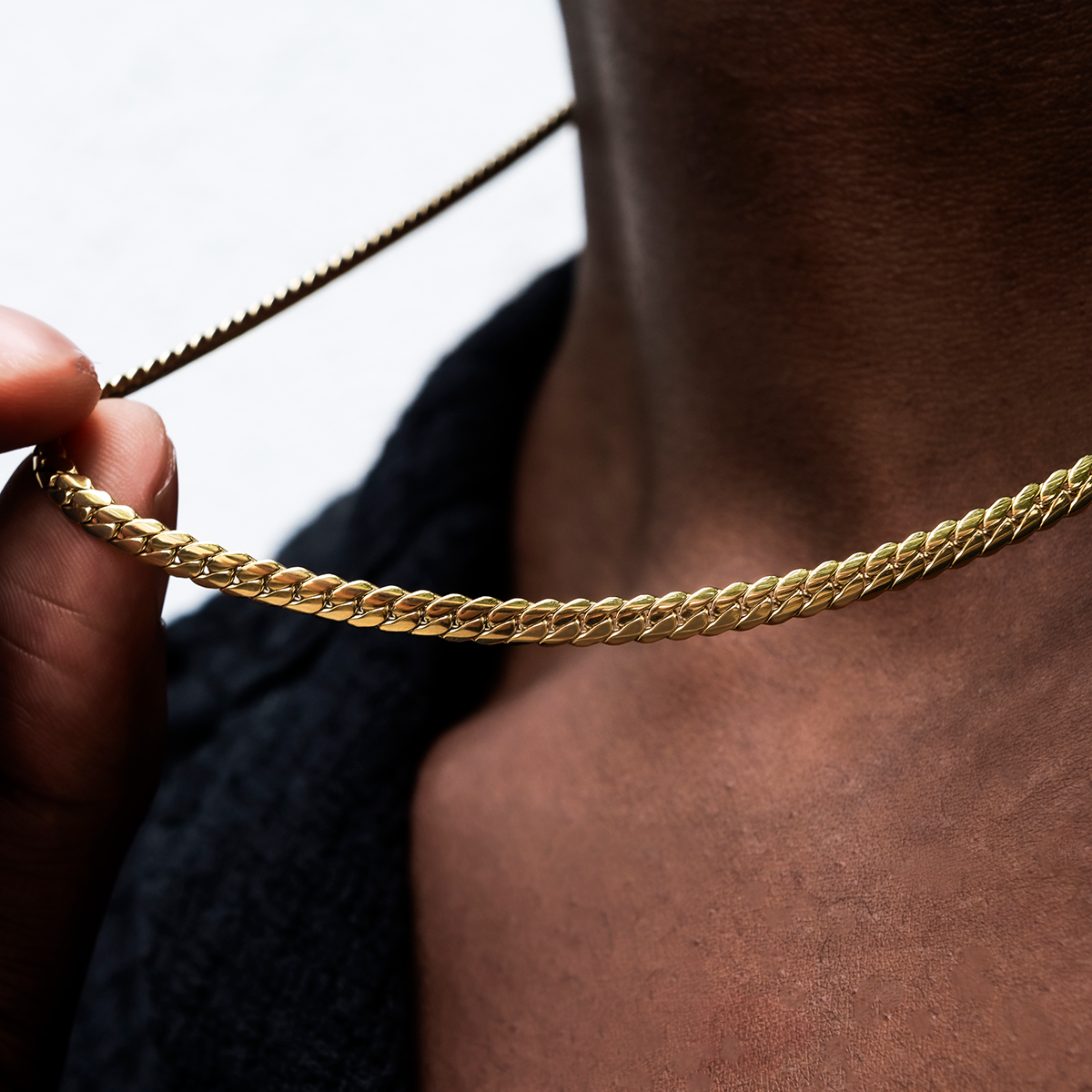 South Beach Cuban™ Chain in Yellow Gold- 5mm