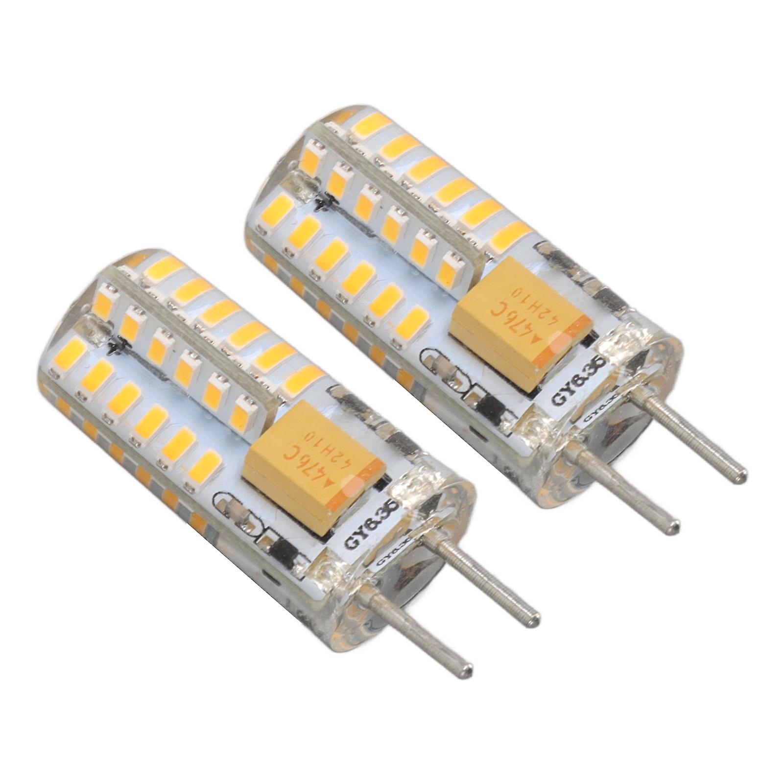 2 Pcs Light Bulb 12V 3W Warm Lighting Aluminum Silicone Energy Saving LED Light Bulb for Office Bar