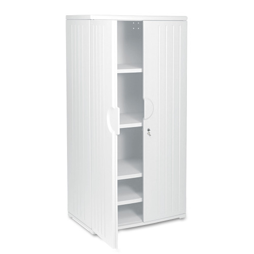 Iceberg Rough n Ready Storage Cabinet， Four-Shelf， 36w x 22d x 72h， Platinum (92573)