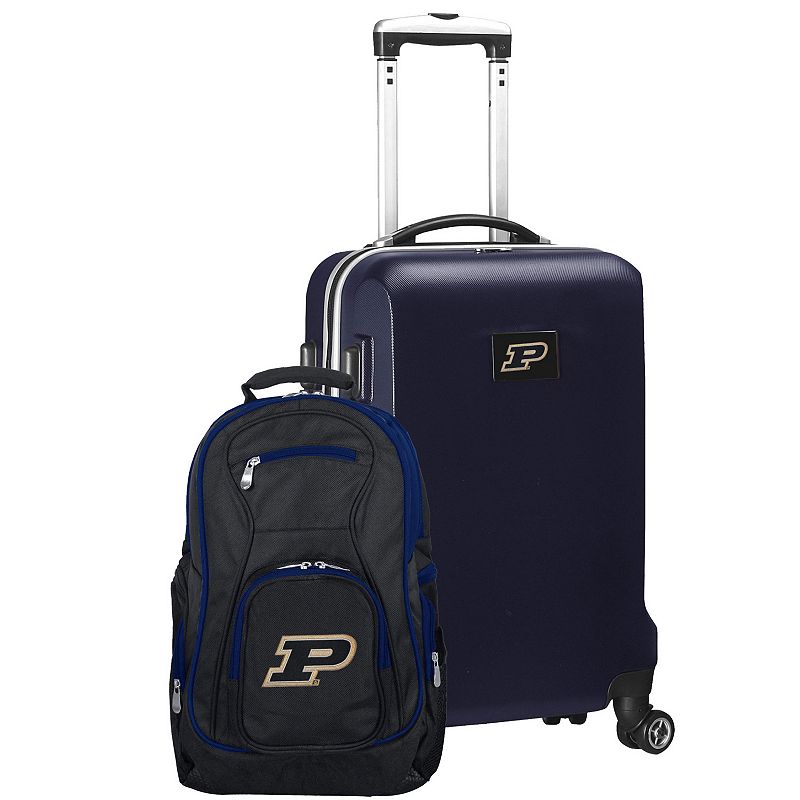 Purdue Boilermakers Deluxe Hardside Spinner Carry-On Luggage and Backpack Set