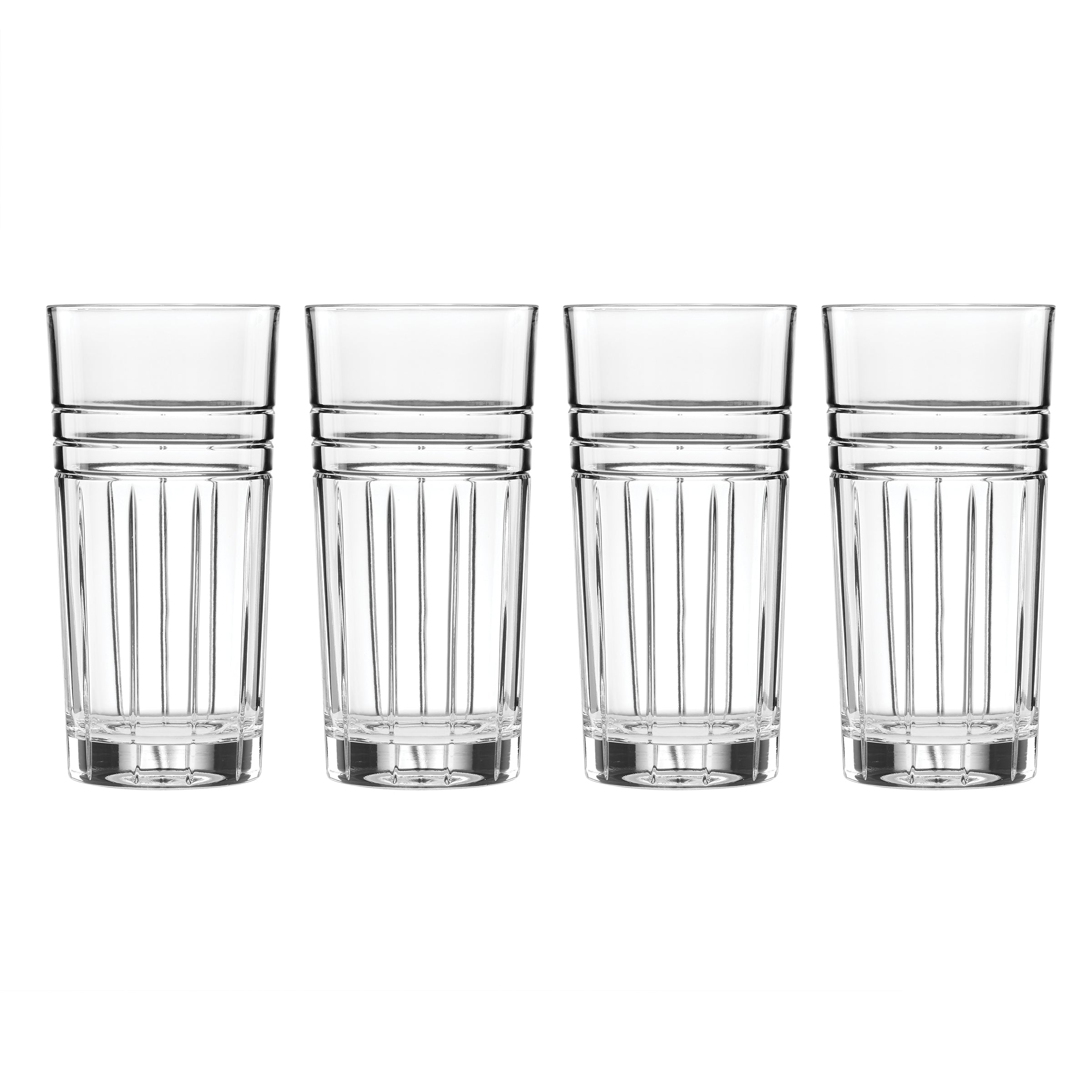 Tempo Crystal Highball Glasses, Set of 4