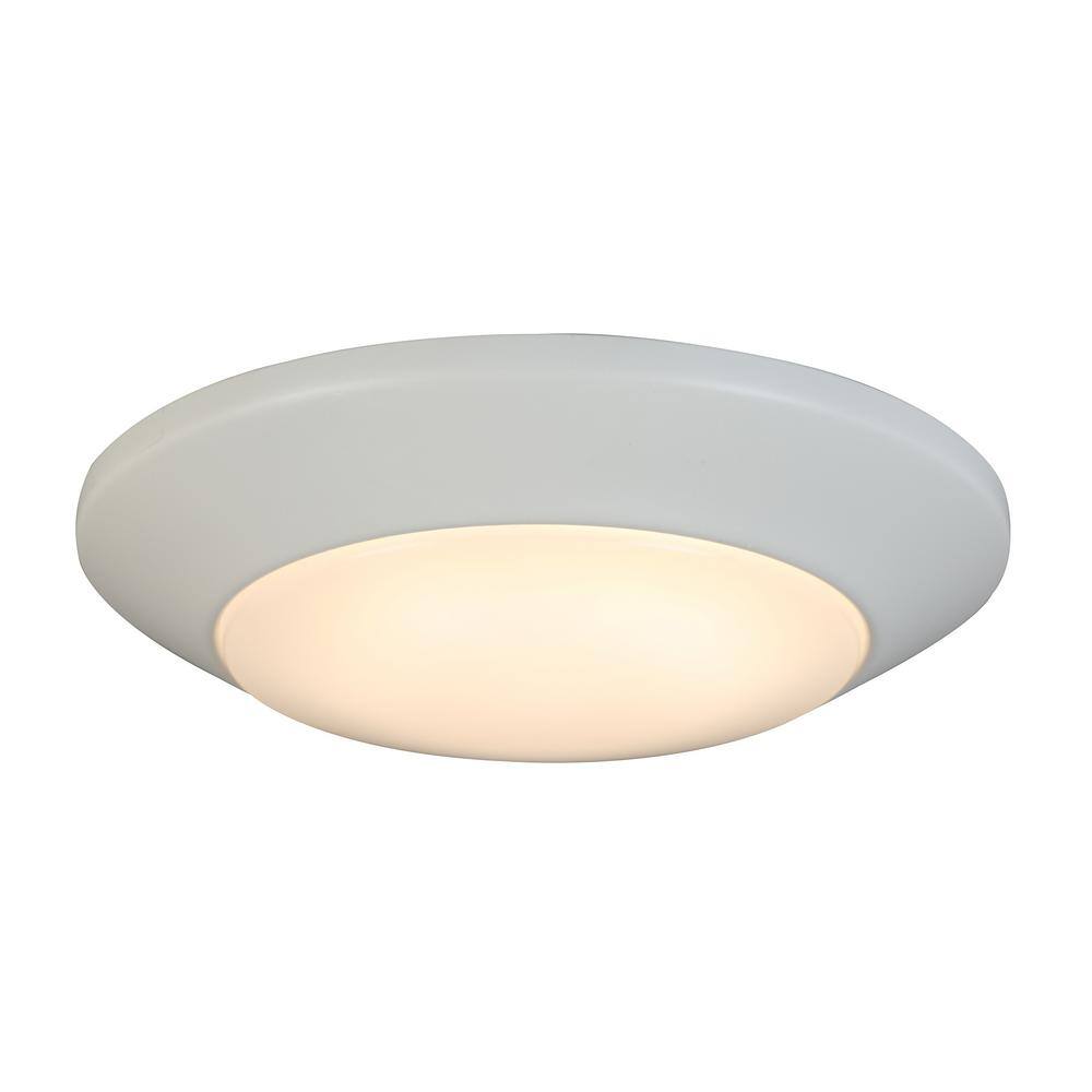 Commercial Electric 7 in. White LED Flush Mount (2-Pack) JVJ3011L-8WHT