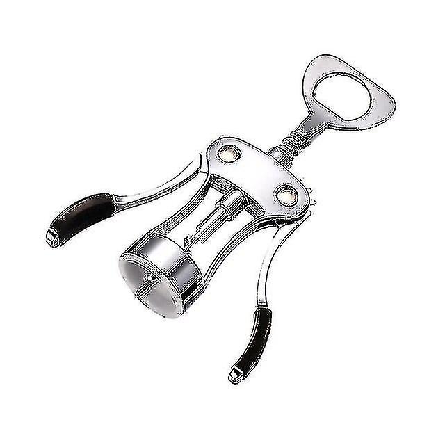 Professional Zinc Alloy Wine Bottle Opener Portable Handle Pressure Corkscrew(silver)