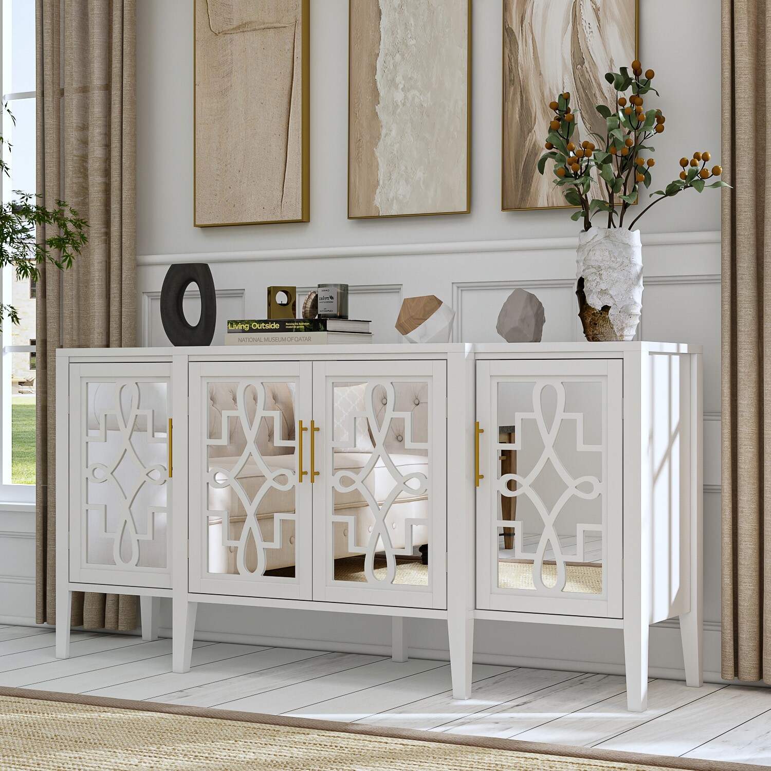 Large Server Console Table Sideboard 62.9