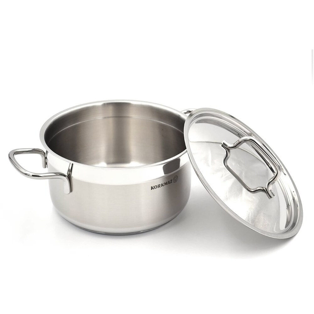 2 Piece 1.8 Liter Stainless Steel Casserole Dish with Lid