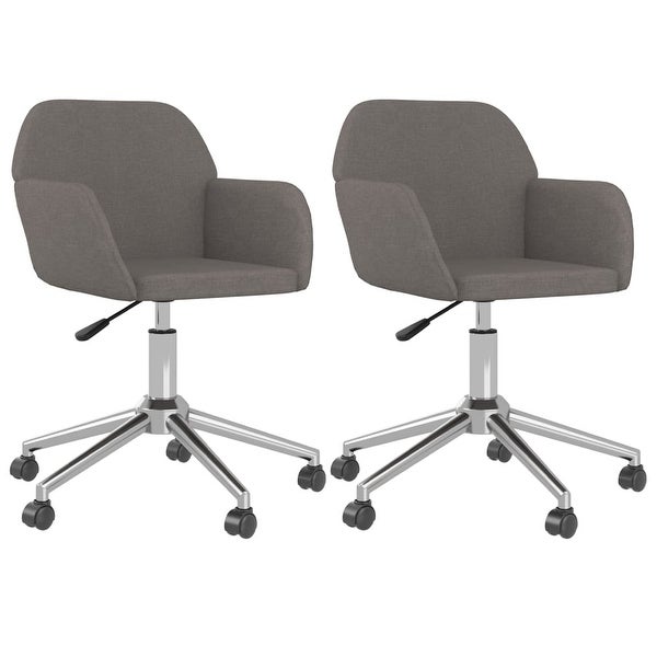vidaXL Swivel Dining Chairs 2 pcs multi color Fabric