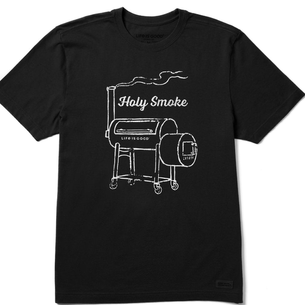 Life Is Good  Men's Holy Smoke Smoker Short Sleeve Tee