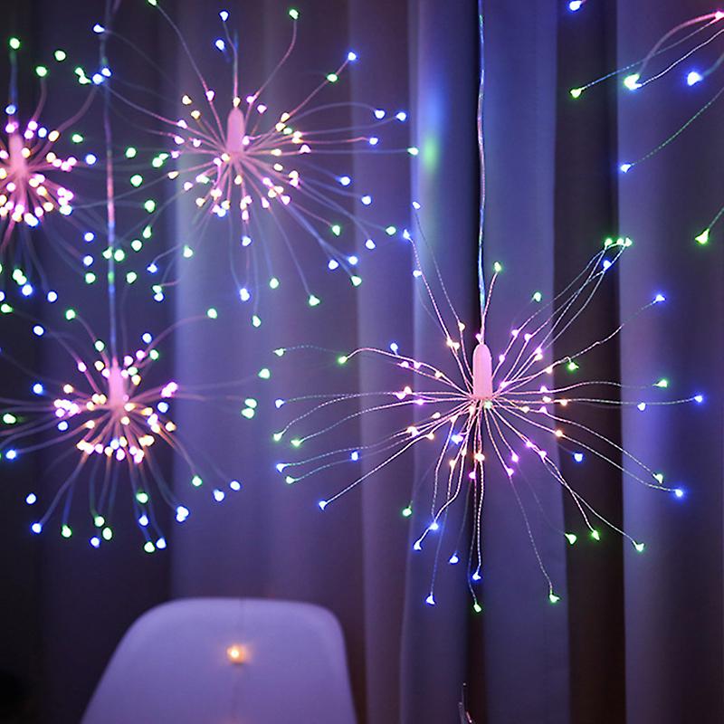 Christmas Garland Fireworks Fairy Lights 3m 500leds Garland Curtain Led String Light For Xmas New Year Bedroom Decor Lighting