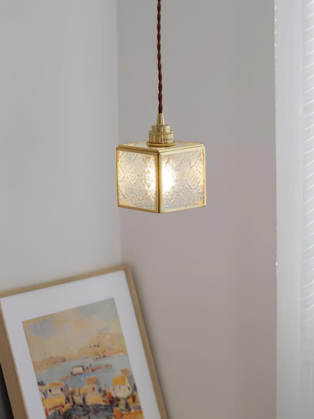 Patterned Glass Pendant Lamp