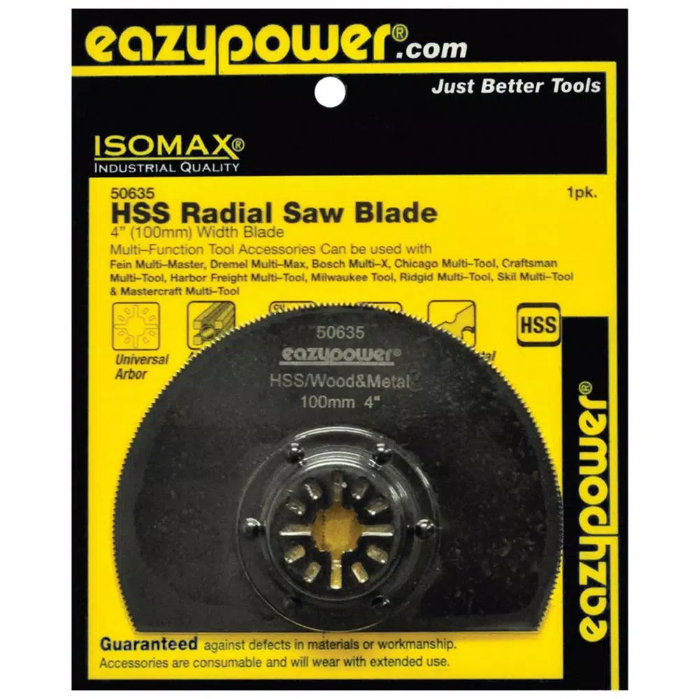 eazypower 100 mm/4 in. Oscillating High Speed Steel Radial Saw Blade and#8211; XDC Depot