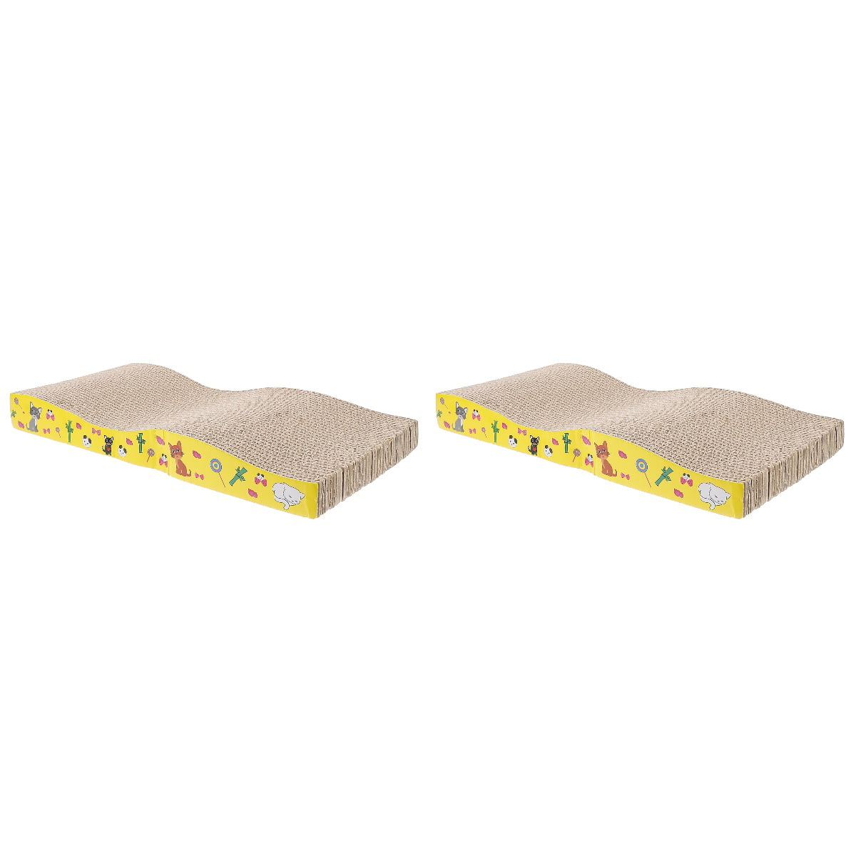 Frcolor Cat  Scratcher Scratching Board Pad Scratch Collection Cardboard Corner Funny Toy Kitten Pet Flat