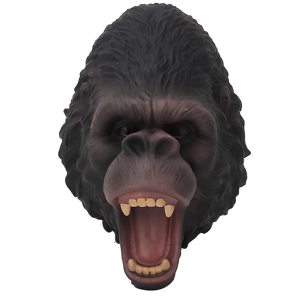 Simulation Plastic Animal Head Hand Puppet Toys Gloves For Children Gift (gorilla)