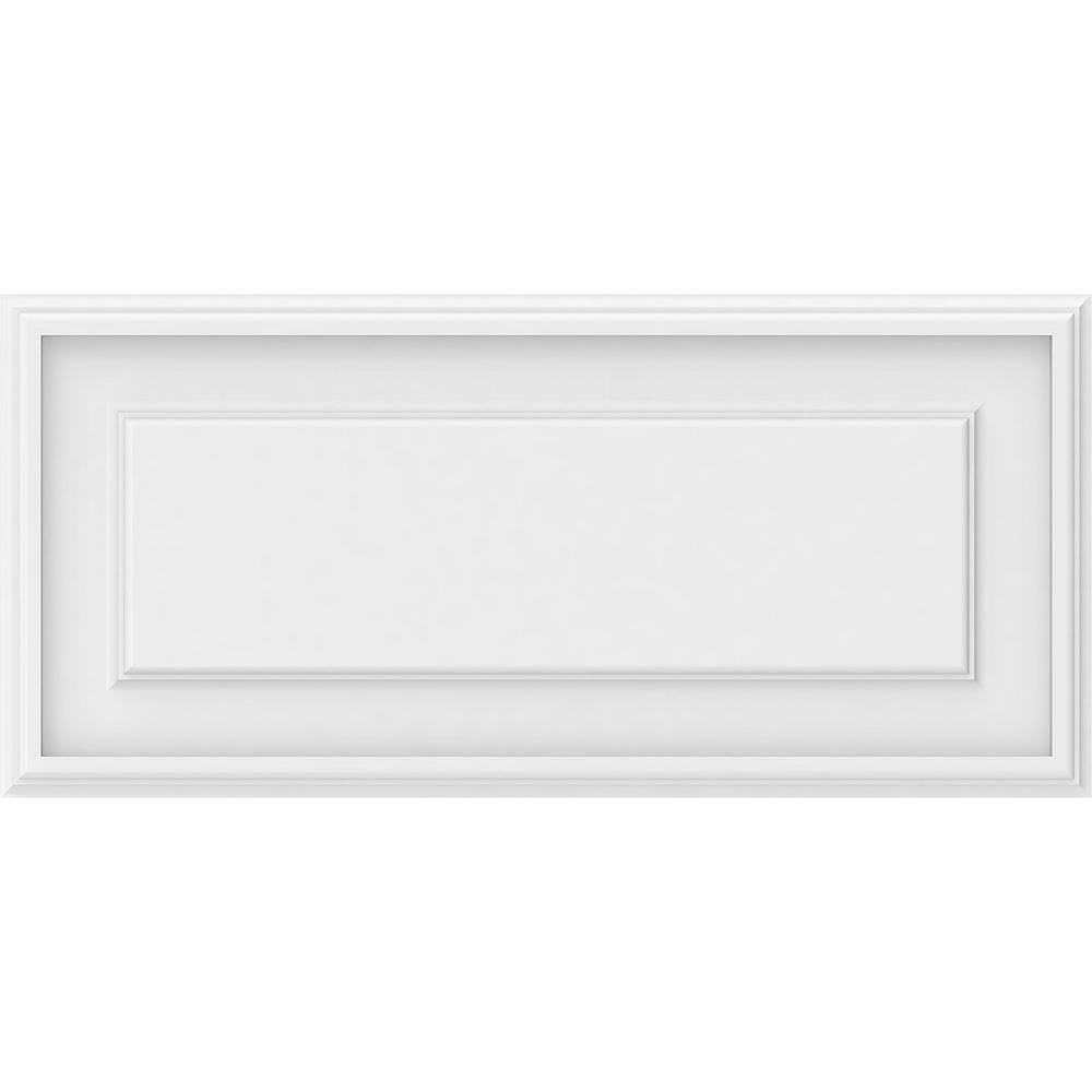 Ekena Millwork 58 in. x 26 in. x 12 in. Legacy Raised Panel White PVC Decorative Wall Panel WALP26X12X062LEG