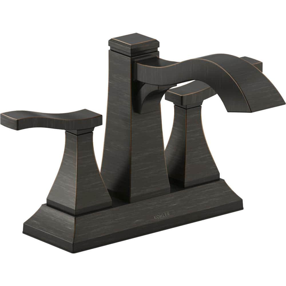 KOHLER Truss 4 in Centerset 2Handle Bathroom Faucet in OilRubbed Bronze