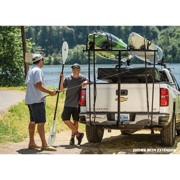 Yakima Longarm Aluminum Hitch Mounted Adjustable 3 Position Tailgate Truck Bed Extender Rack For Hauling Kayaks Lumber And Ladders Black