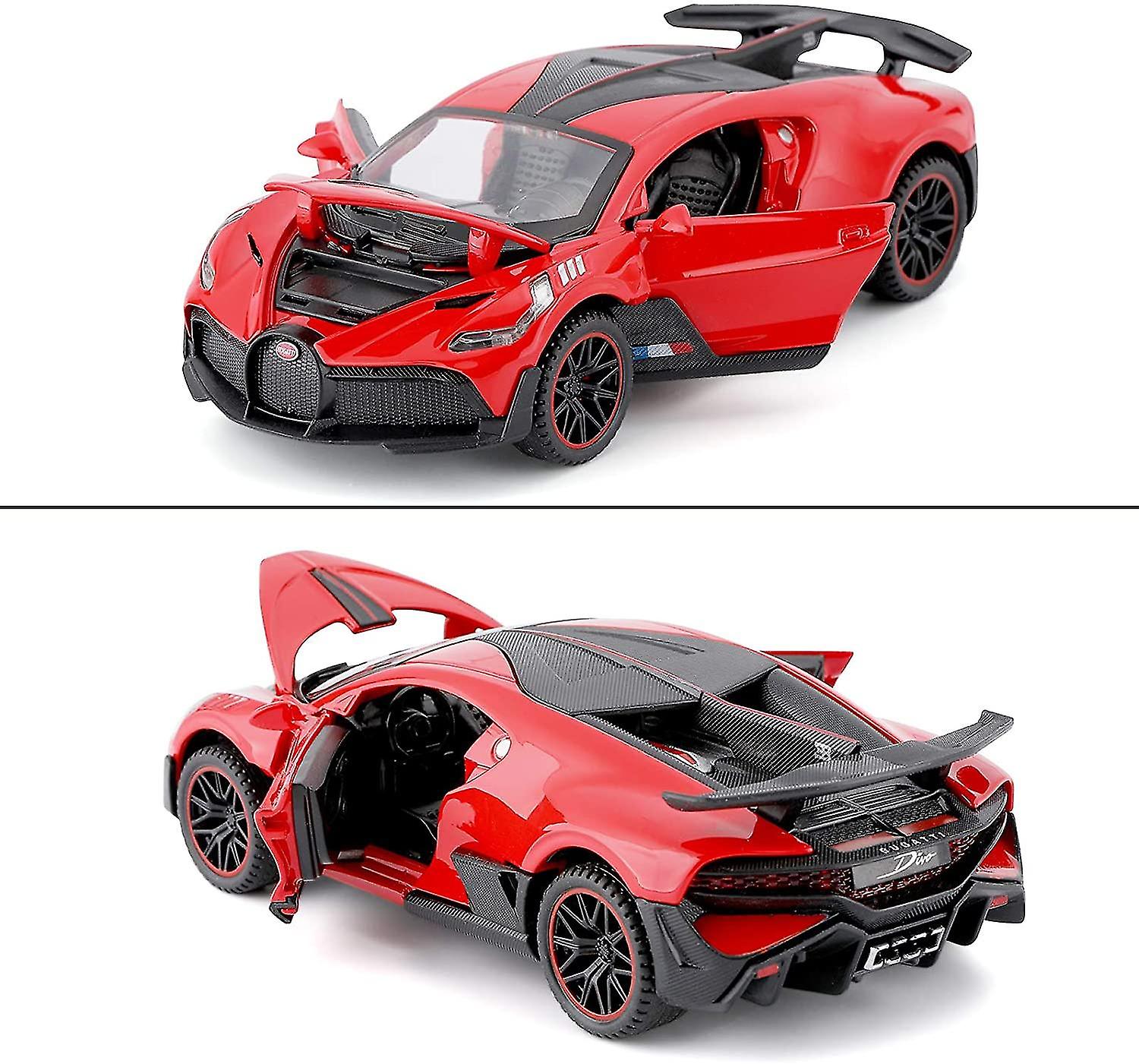 Bugatti Divo Diecast Car，zinc Alloy Casting Model Toy Car Pull Back Car，1/32 Scale   Toy Gift For Kids Toddlers Boys And Girls (red)