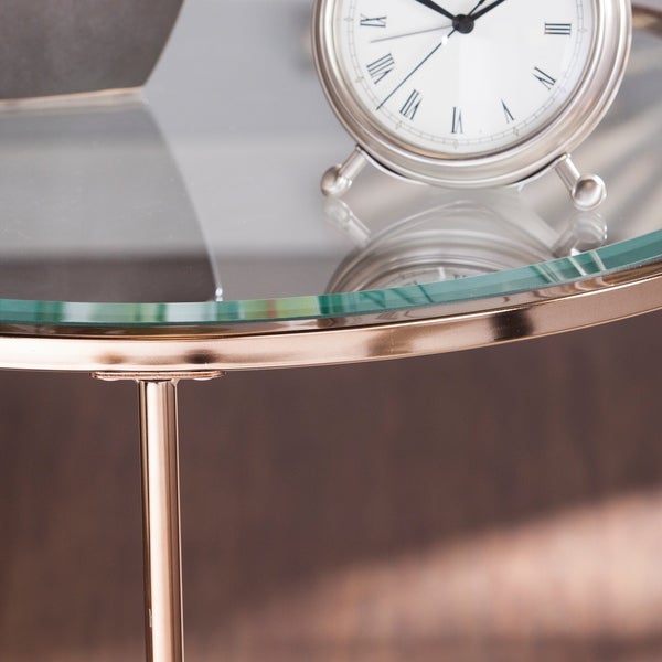 SEI Furniture Grant Gold Copper Side Table