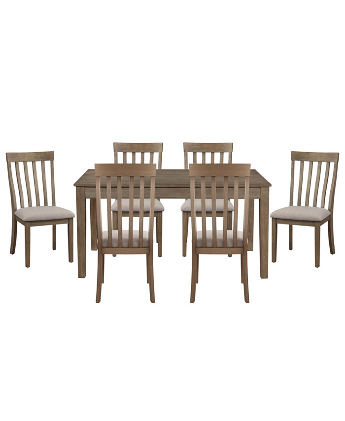 Homelegance Forte 7pc Dining Set (Rectangular Table and 6 Side Chairs)