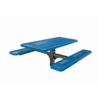 Ultra Play 6 ft. Diamond Blue Commercial Park Rectangular Table Inground Mount PBK337S-V6B