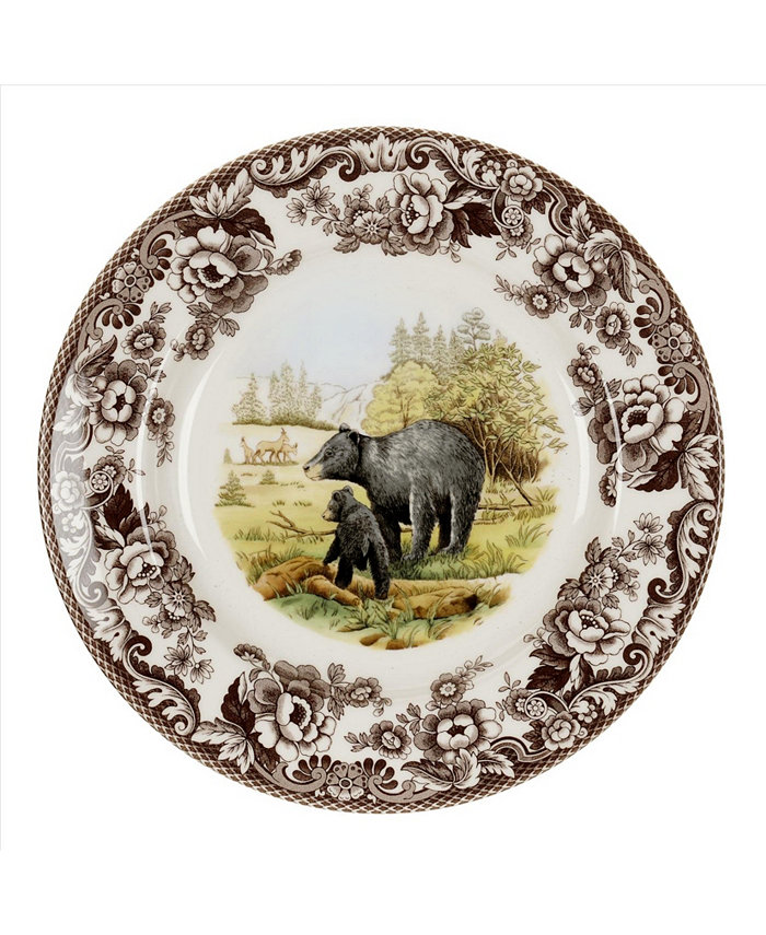 Spode Woodland Black Bear Dinner Plate