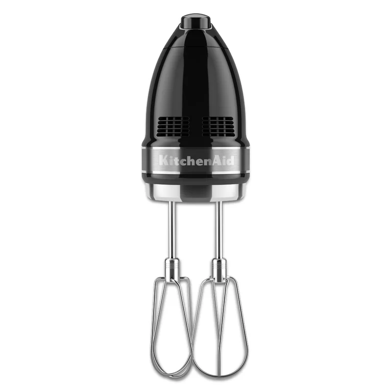 KitchenAid KHM7210OB 7-Speed Digital Hand Mixer with Turbo Beater II Accessories and Pro Whisk - Onyx Black