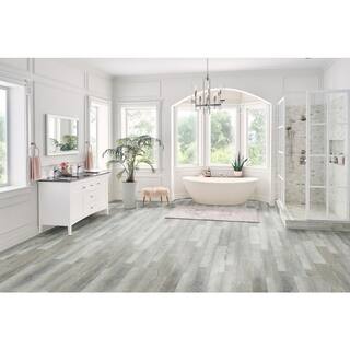 TrafficMaster Winding Brook 6 MIL x 6 in. W x 36 in. L Click Lock Waterproof Luxury Vinyl Plank Flooring (24 sqftcase) VTRHDWINBRO6X36