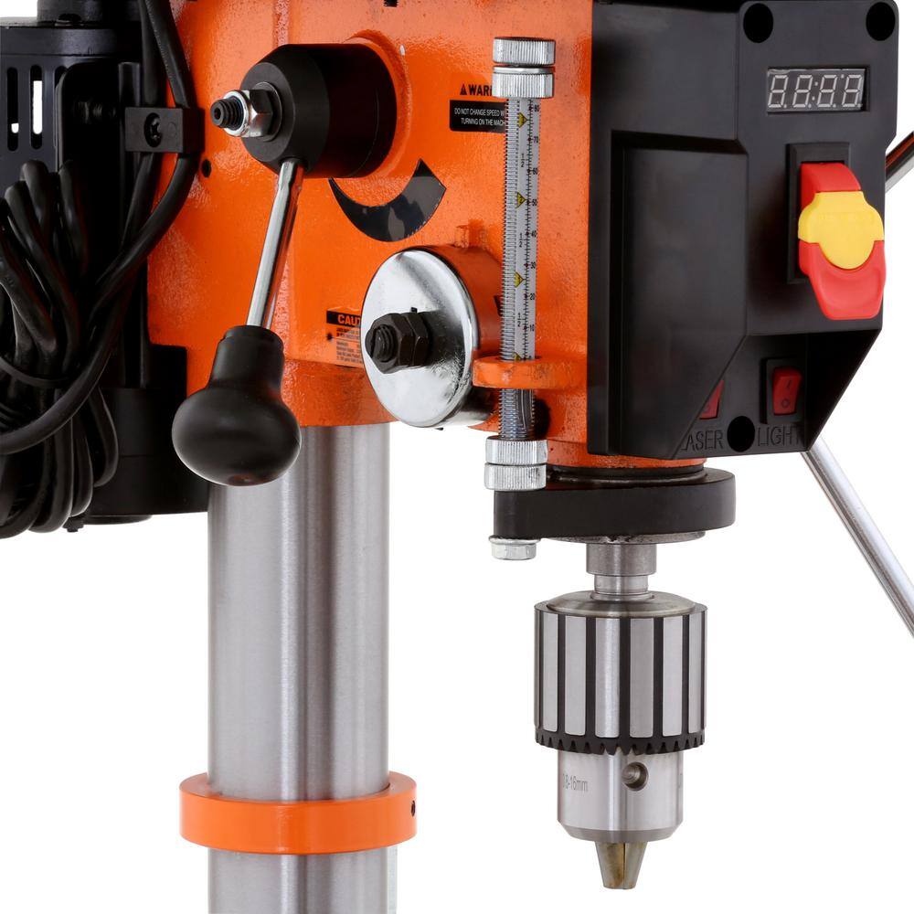 WEN 5-Amp 12 in. Variable Speed Cast Iron Benchtop Drill Press with Laser Work Light and 58 in. Chuck Capacity 4214T