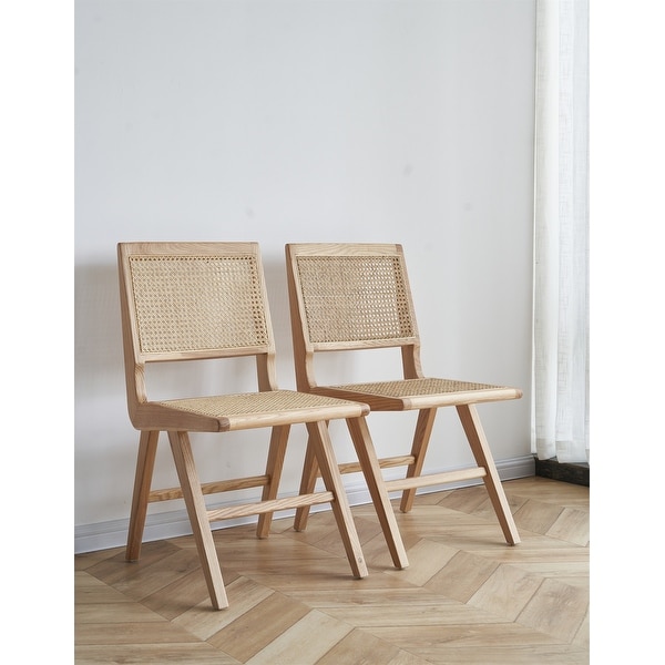 Clihome Charlie Natural Wood Color Side Chair(Set Of 2)