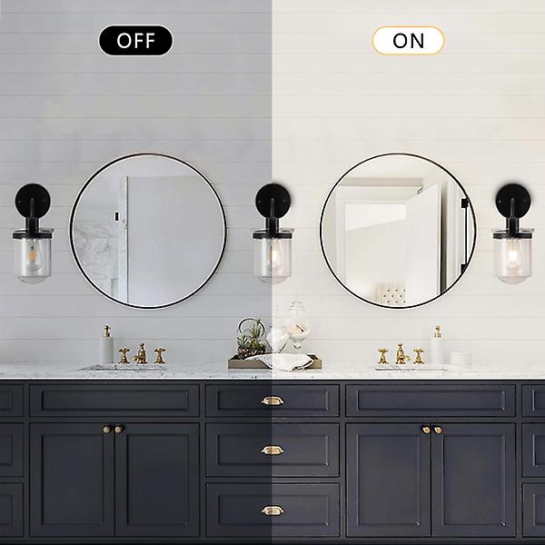 1-light Wall Lamp With Clear Glass Shademodern Wall Sconce Industrial Indoor Wall Light Fixture For Bathroom Living Room Bedroom Over Kitchen Sinke26