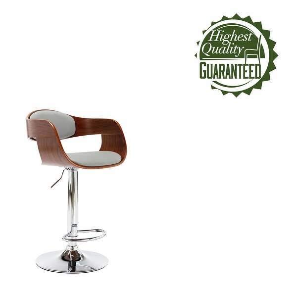 Porthos Home Rory Adjustable Height Swivel Bar Stool， PU Upholstery