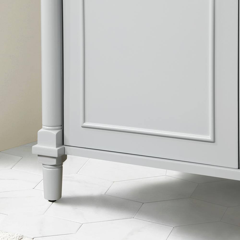 Home Decorators Collection Aberdeen 36 in. W x 22 in. D x 34.5 in. H Bath Vanity in Dove Gray with White Carrara Marble Top 8103600270