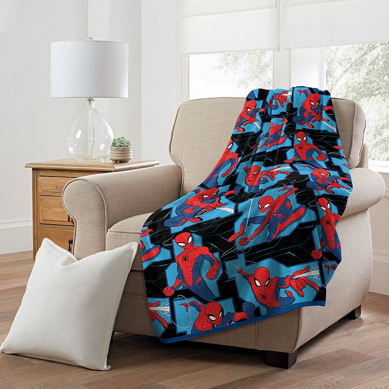 Marvel Spider-Man Geo Spider Silk Touch Throw Blanket