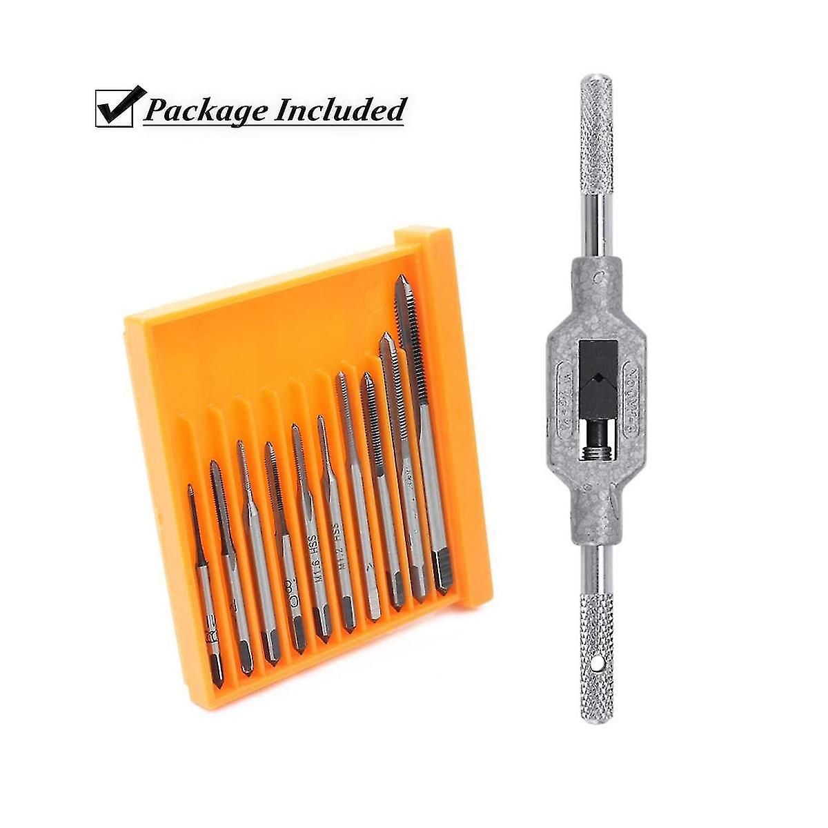 10pcs -taps Bit Small Hand Screw Thread Taps M1-.5 Hss Mini Metric Plug Tap Screw Tap Drill Tapping