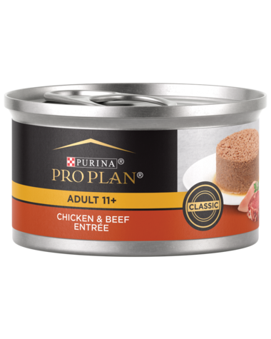 Purina Pro Plan Senior Cat 11 + Chicken  Beef Entree Canned Cat Food