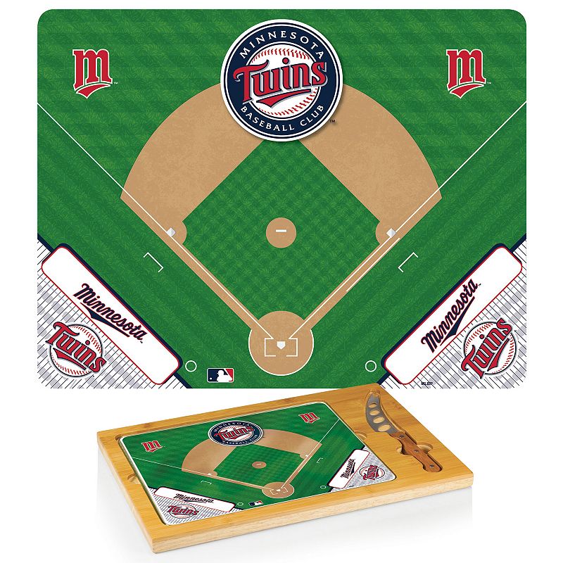 Picnic Time Minnesota Twins Icon Rectangular Cutting Board Gift Set