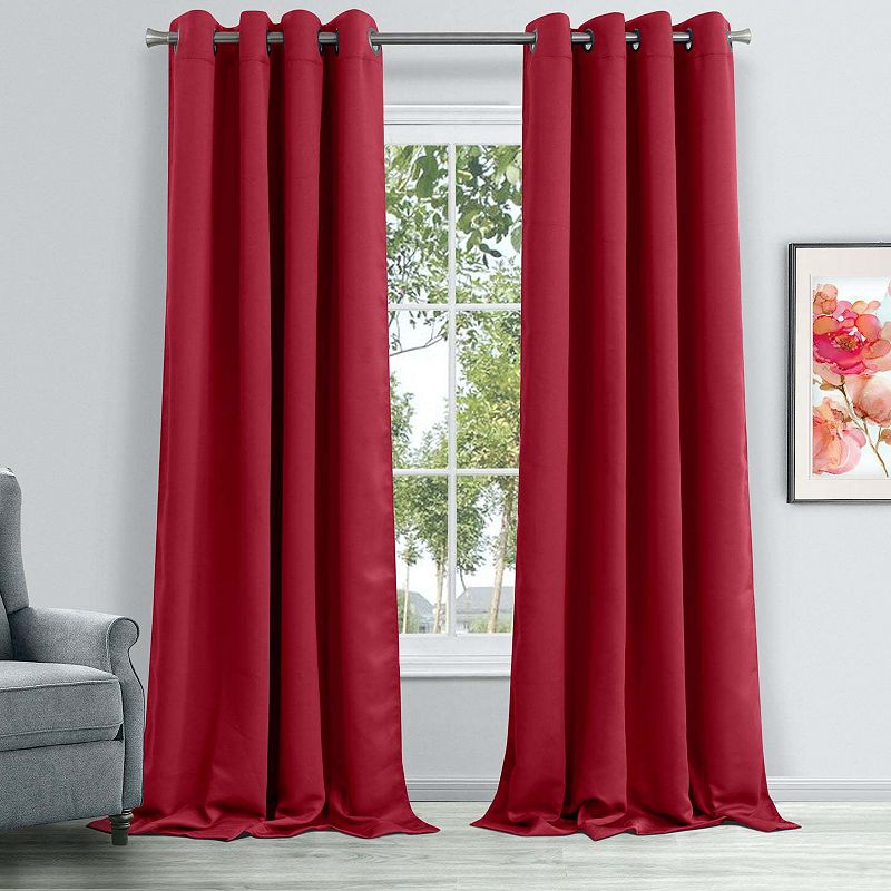 Dainty Home Hamden Solid 100% Blackout Thermal Insulated Grommet Single Curtain Panel