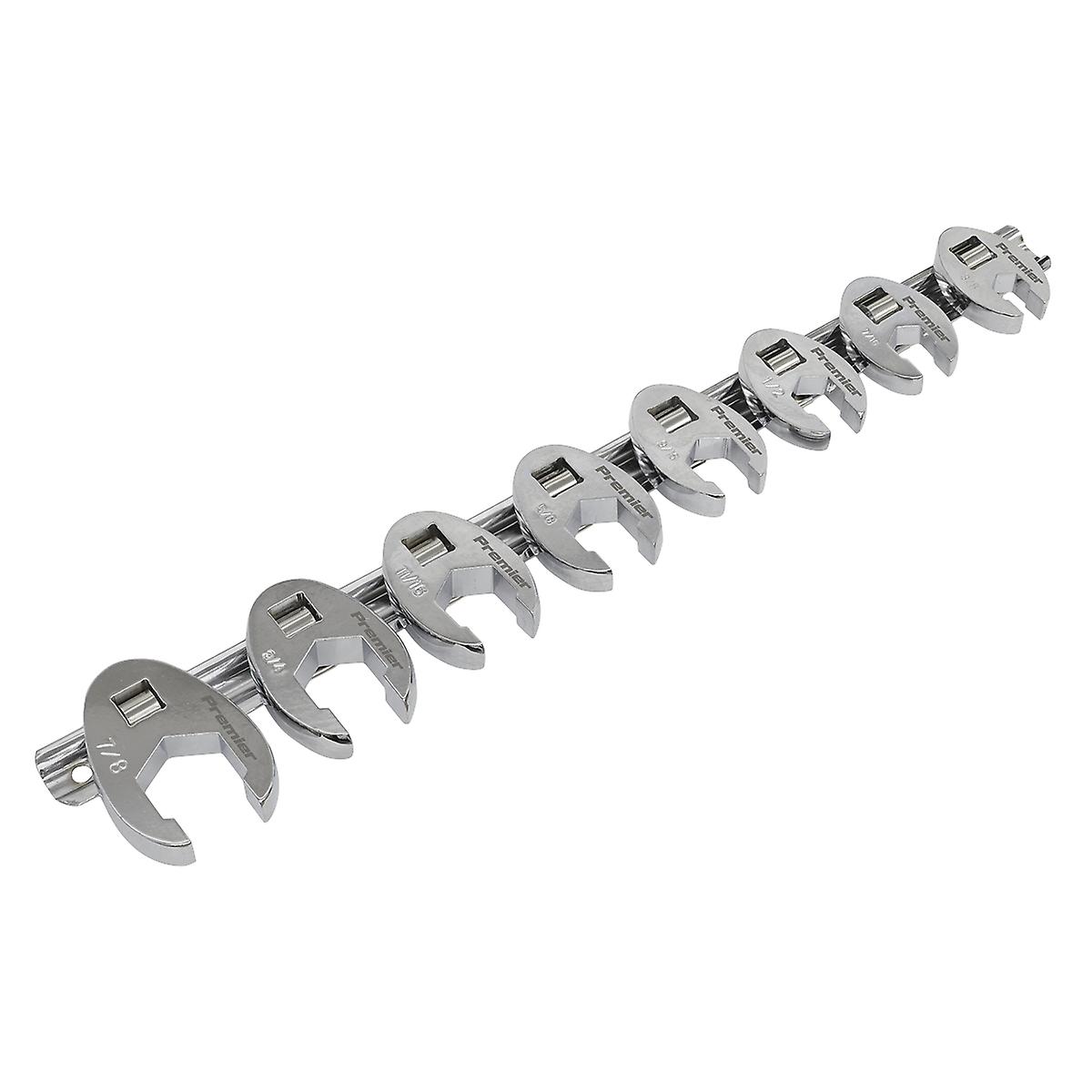 Sealey Ak599 Crow'S Foot Spanner Set 8Pc 3/8Sq Drive Imperial