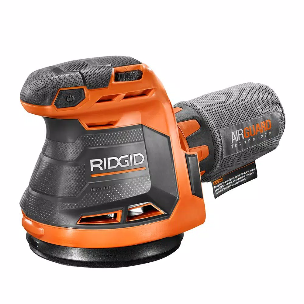 RIDGID 18-Volt Cordless 5 in. Random Orbit Sander with 1.5 Ah Lithium-Ion Battery and#8211; XDC Depot