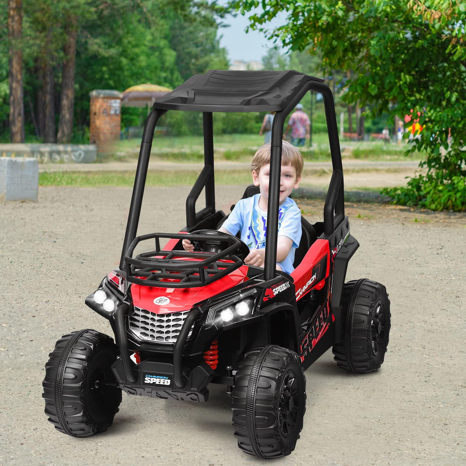 Costzon Ride On Truck, 12V Batter Powered Electric Ride On UTV w/ 2.4 GHZ Remote Control