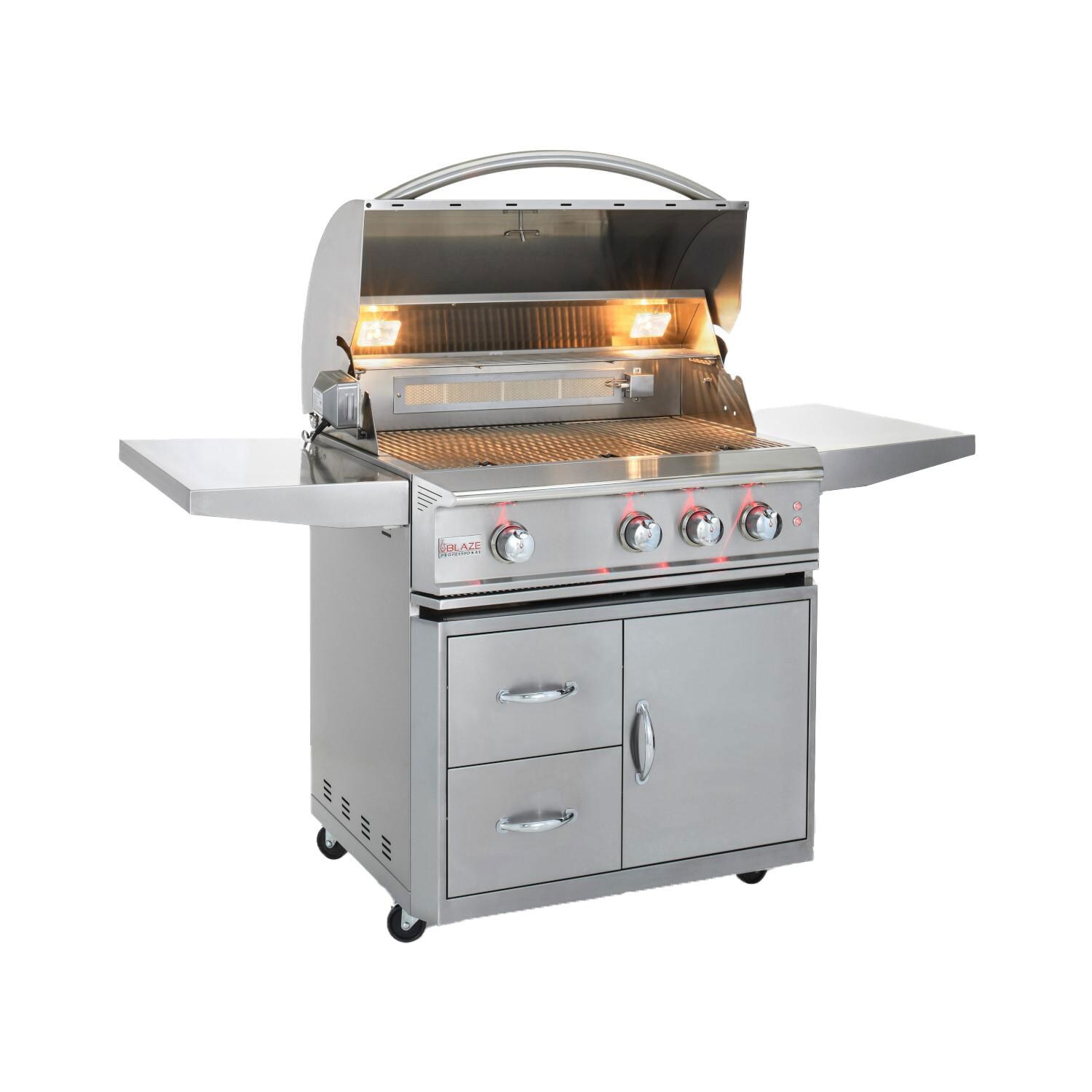 Blaze Professional LUX 34-Inch 3-Burner Natural Gas Grill With Rear Infrared Burner