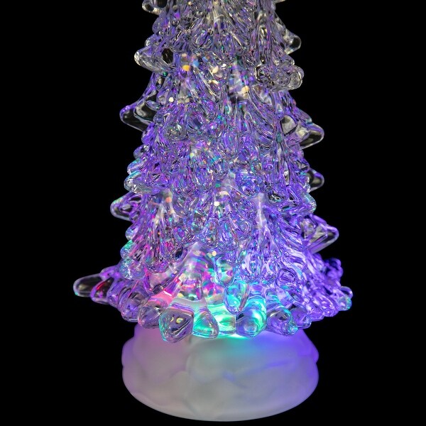 LED Lighted Acrylic Christmas Tree with Star Decoration