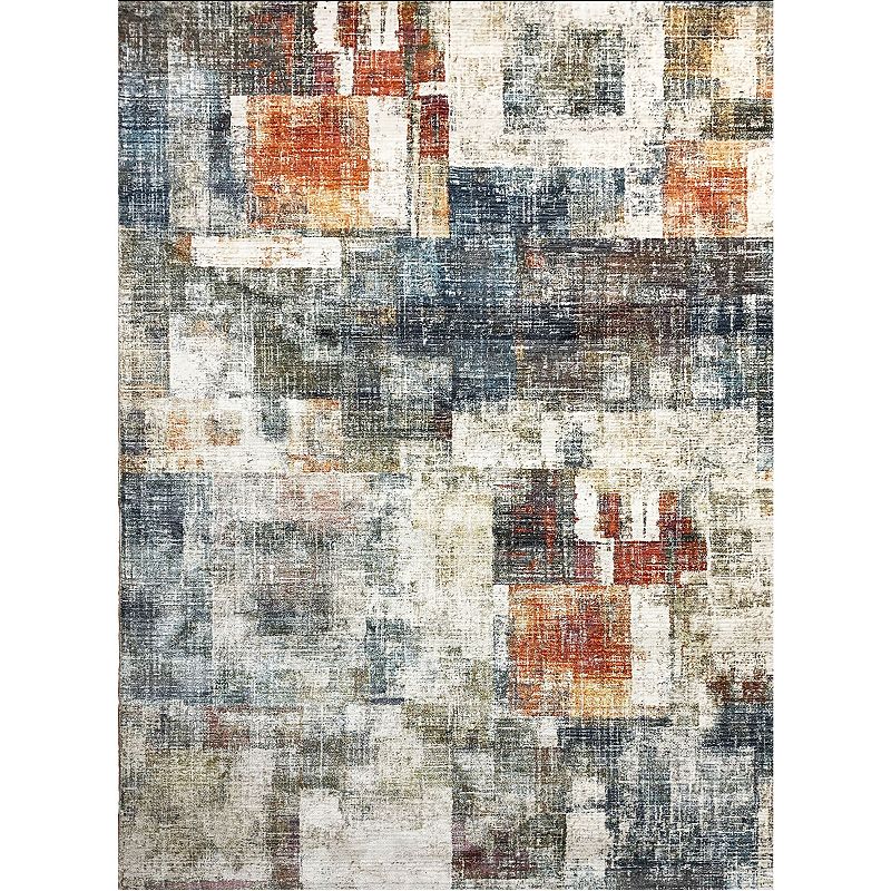 Mother Ruggers Chennie Chic Abstract Luxury Modern Runner Rug for Living Room， Bedroom， Dining Room