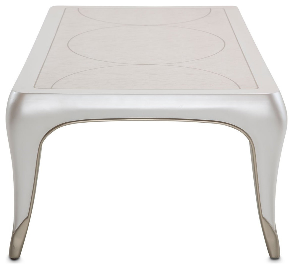 Aico Amini London Place Rectangular Cocktail Table in Creamy Pearl   Transitional   Coffee Tables   by AMOC  Houzz