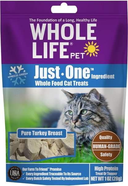 Whole Life Just One Ingredient Pure Turkey Breast Freeze-Dried Cat Treats