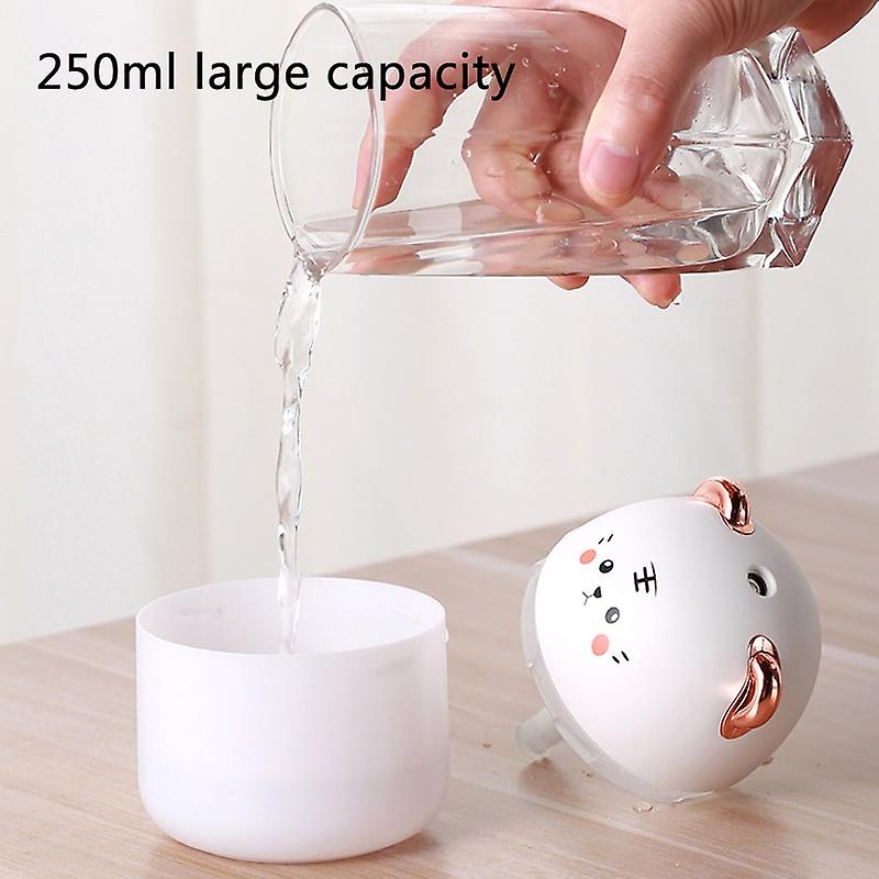 New Desktop Humidifier With Colorful Atmosphere Light 250ml Capacity Cool Mist Aroma Diffuser Home Bedroom Humidifier Purifier